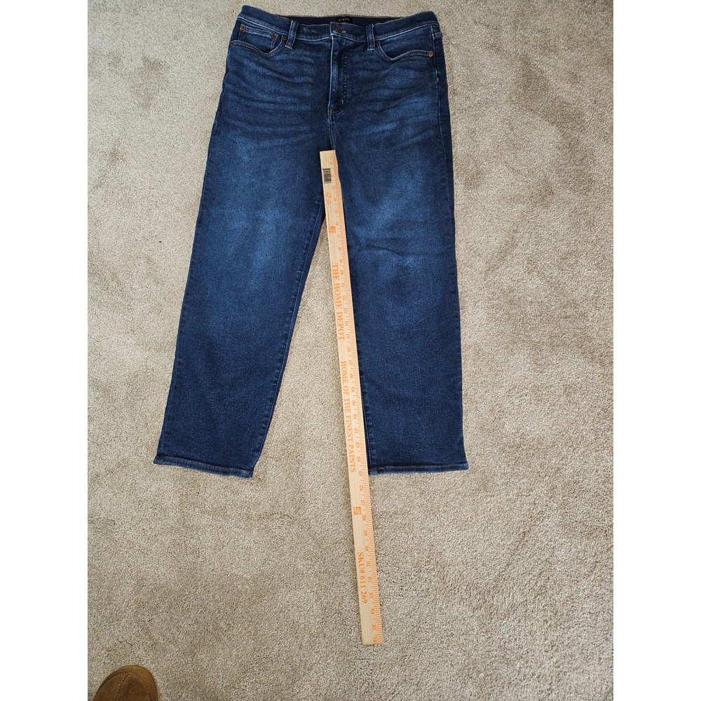 J.Crew Stovepipe Jeans Womens 31 Dark Wash High Rise Straight Leg Blue Denim - Picture 8 of 8